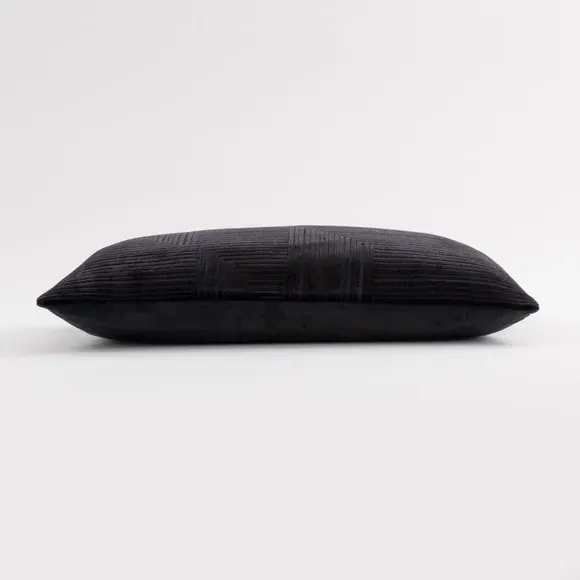 Rectangular Cushion Reversible - Black