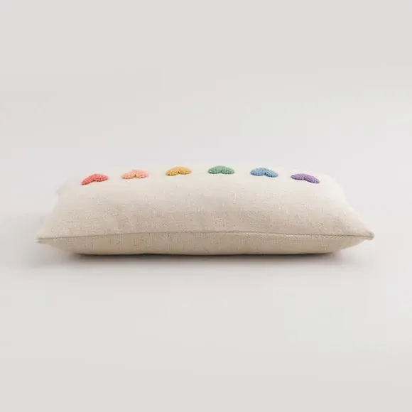 Rectangular Cushion with Embroidery - Multicolor