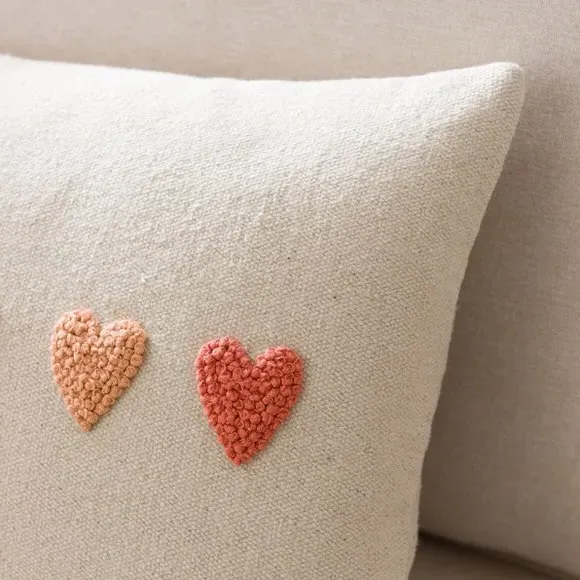 Rectangular Cushion with Embroidery - Multicolor
