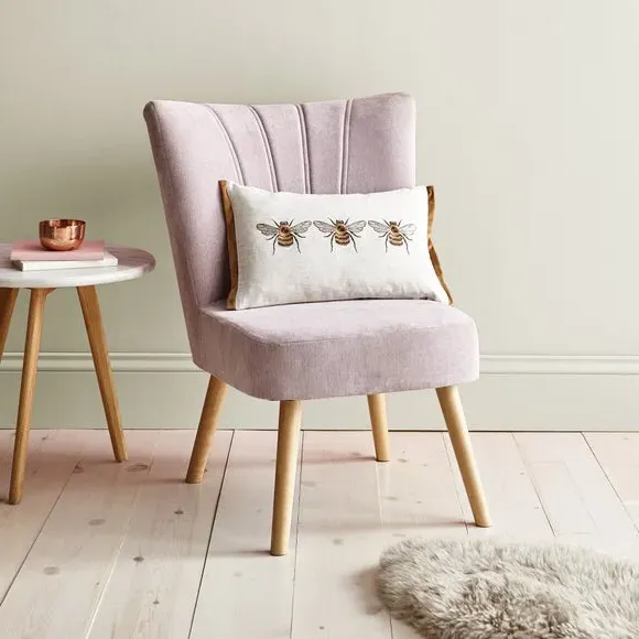 Rectangular Cushion with Embroidery - Natural image