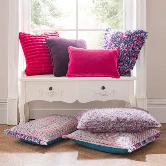 Rectangular Cushion with Feather Fill - Purple