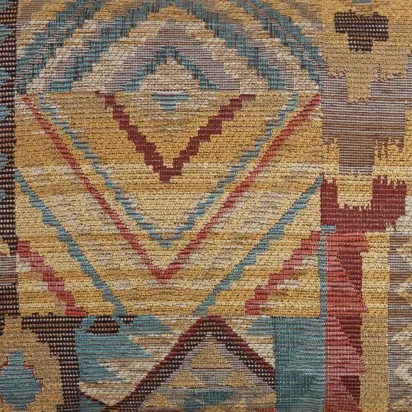 Rectangular Cushion with Feather Fill - Red, Chenille