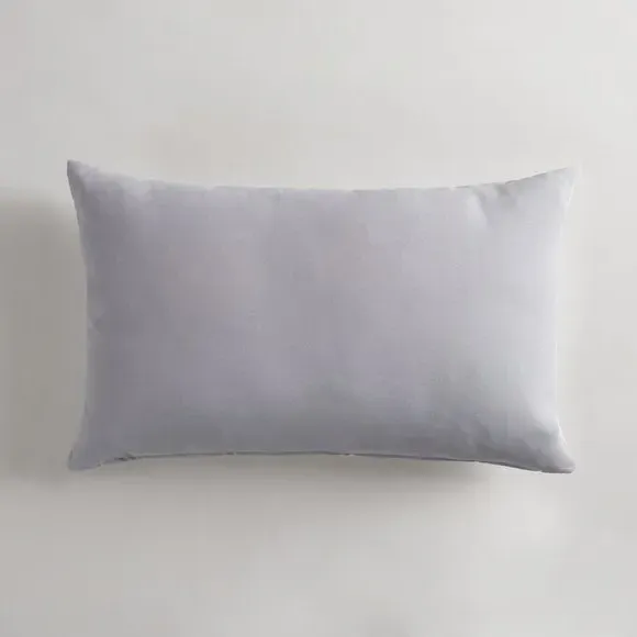 Rectangular Cushion with Floral Print - Blue