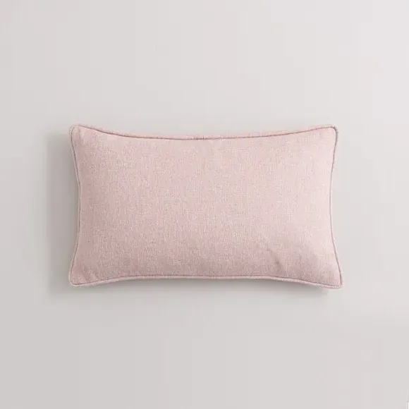 Rectangular Cushion with Piped Edge - Blush