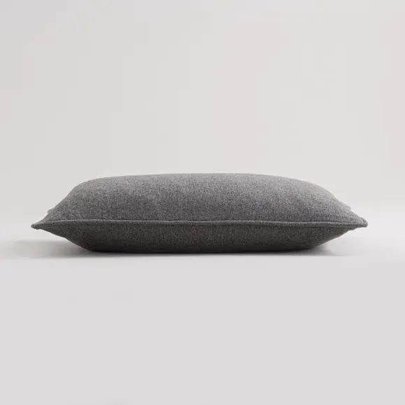 Rectangular Cushion with Piped Edge - Charcoal