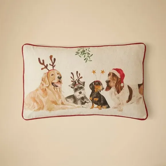 Rectangular Cushion with Piped Edge - Natural