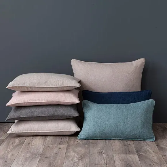 Rectangular Cushion with Piped Edge - Navy