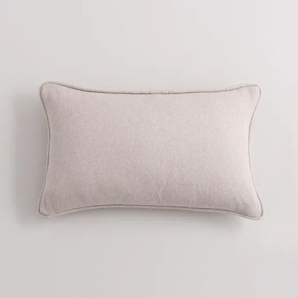 Rectangular Cushion with Piped Edge - Pebble