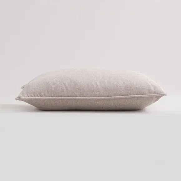 Rectangular Cushion with Piped Edge - Pebble
