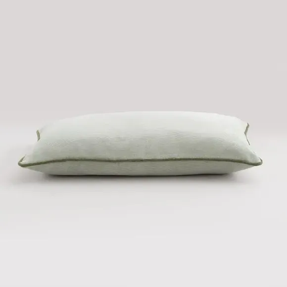 Rectangular Cushion with Piped Edge - Sage, Velour