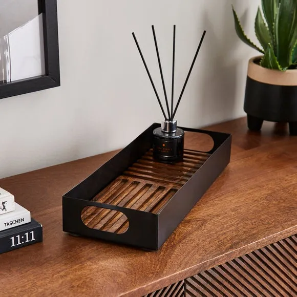 Rectangular Decorative Tray - Brown, Mango Wood