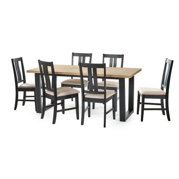 Rectangular Dining Table - Natural, Oak Veneer