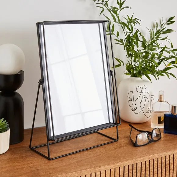 Rectangular Dressing Mirror Tiltable - Black image