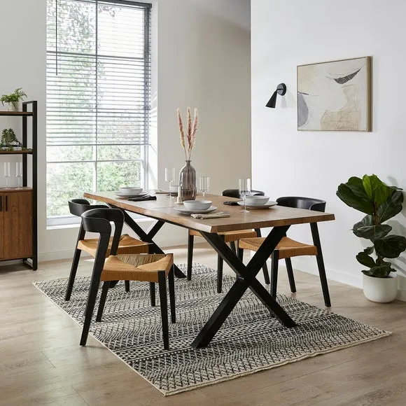 Rectangular Extendable Dining Table - Dark Wood