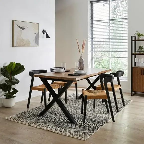 Rectangular Extendable Dining Table - Dark Wood image