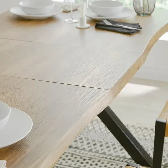 Rectangular Extendable Dining Table - Light Wood
