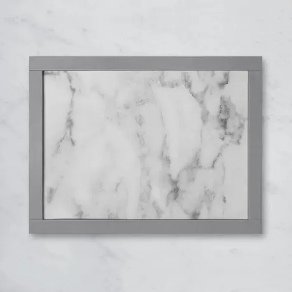 Rectangular Lap Tray - White, Marble image