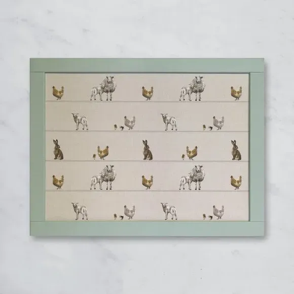 Rectangular Lap Tray with Cushion - Cream