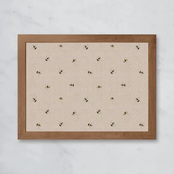 Rectangular Lap Tray with Design - Cream image