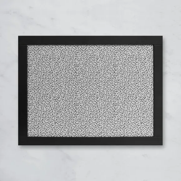 Rectangular Lap Tray with Dotty Design - Black/White image