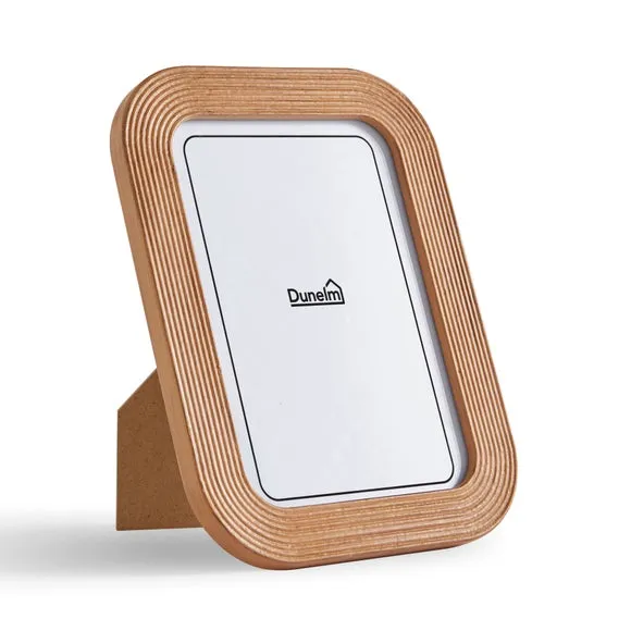 Rectangular Photo Frame Ribbed - Wood image