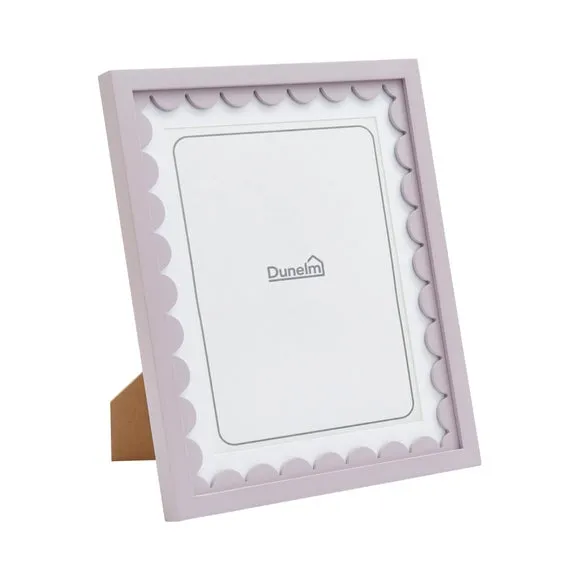 Rectangular Photo Frame Scalloped - Lilac