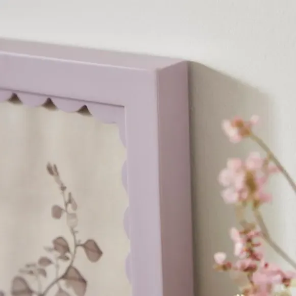 Rectangular Photo Frame Scalloped - Lilac