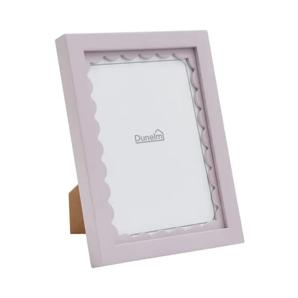 Rectangular Photo Frame Scalloped - Lilac