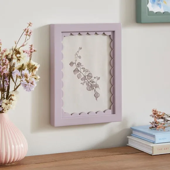 Rectangular Photo Frame Scalloped - Lilac image