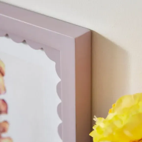 Rectangular Photo Frame Scalloped - Lilac