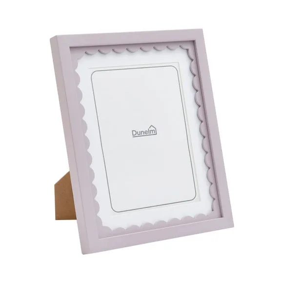 Rectangular Photo Frame Scalloped - Lilac