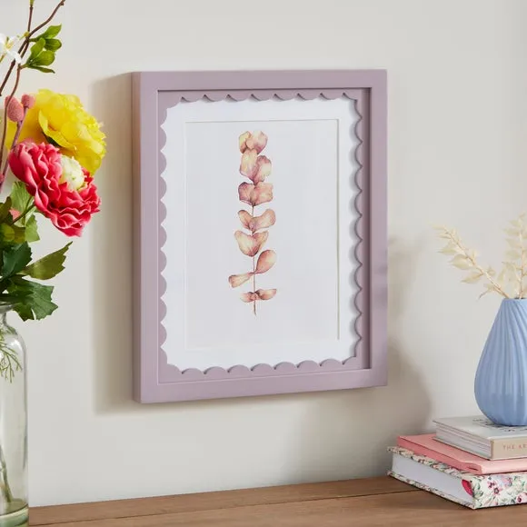 Rectangular Photo Frame Scalloped - Lilac