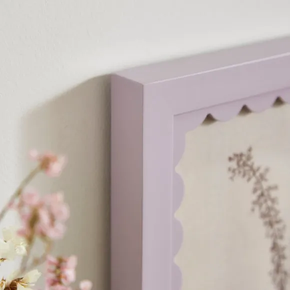 Rectangular Photo Frame Scalloped - Lilac