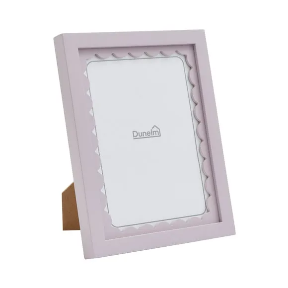 Rectangular Photo Frame Scalloped - Lilac