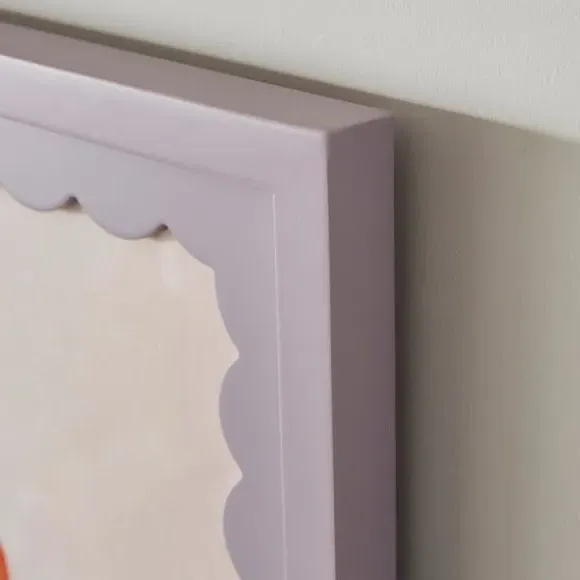 Rectangular Photo Frame Scalloped - Lilac