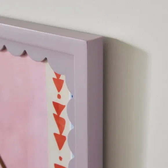 Rectangular Photo Frame Scalloped - Lilac