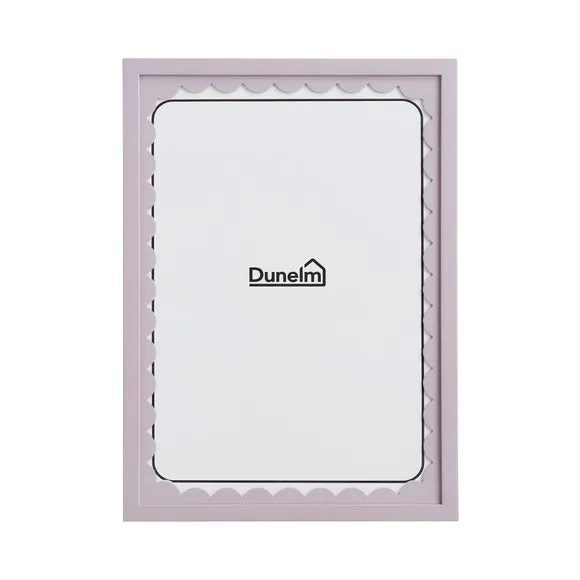 Rectangular Photo Frame Scalloped - Lilac