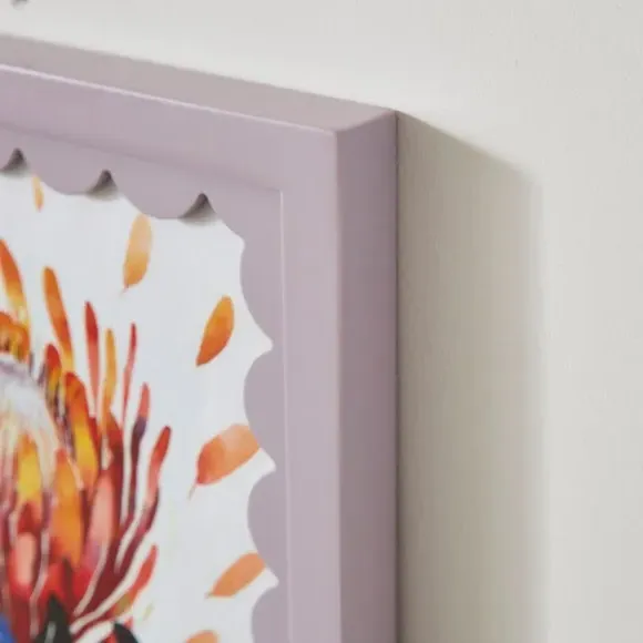 Rectangular Photo Frame Scalloped - Lilac