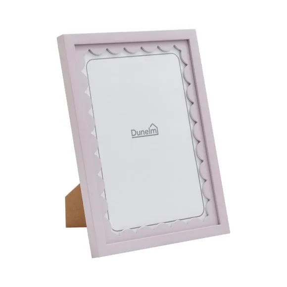 Rectangular Photo Frame Scalloped - Lilac