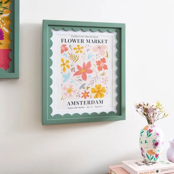 Rectangular Photo Frame Scalloped - Lilypad