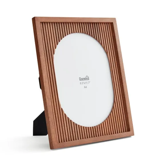 Rectangular Photo Frame with Oval Detail - Natural, Mango Wood