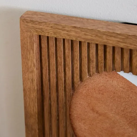 Rectangular Photo Frame with Oval Detail - Natural, Mango Wood