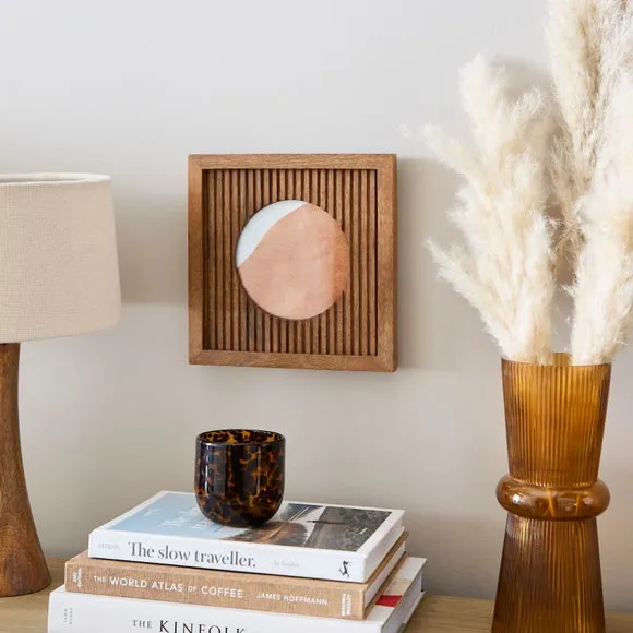 Rectangular Photo Frame with Oval Detail - Natural, Mango Wood