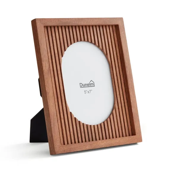 Rectangular Photo Frame with Oval Detail - Natural, Mango Wood