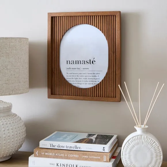 Rectangular Photo Frame with Oval Detail - Natural, Mango Wood