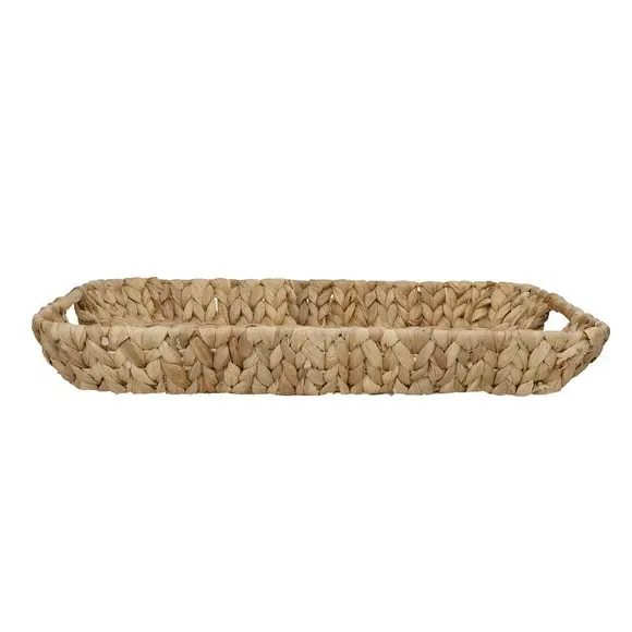 Rectangular Serving Tray - Beige, Water Hyacinth