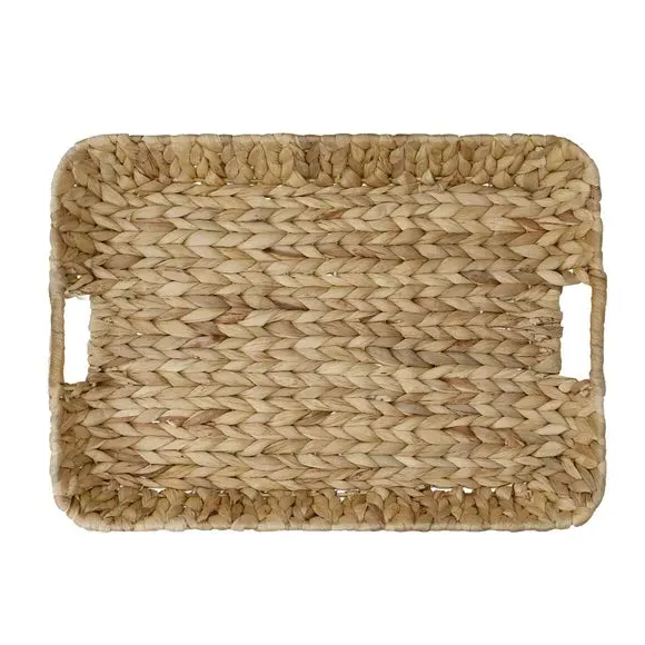 Rectangular Serving Tray - Beige, Water Hyacinth