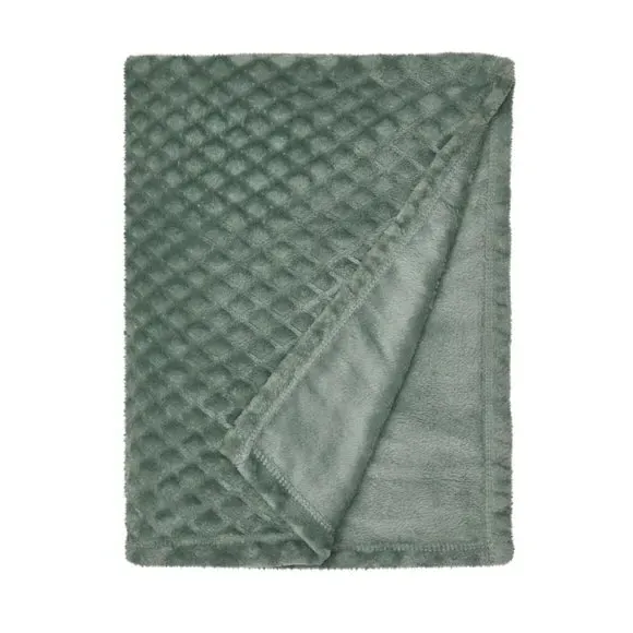 Recycled Throw Blanket - Peacock, Polyester
