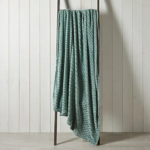 Recycled Throw Blanket - Peacock, Polyester