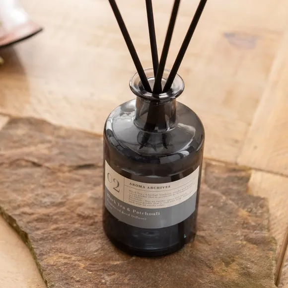 Reed Diffuser Black Tea Patchouli - Grey